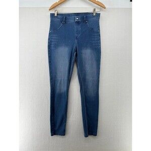 Hue Womens Knit Denim Leggings Size Medium Medium Wash